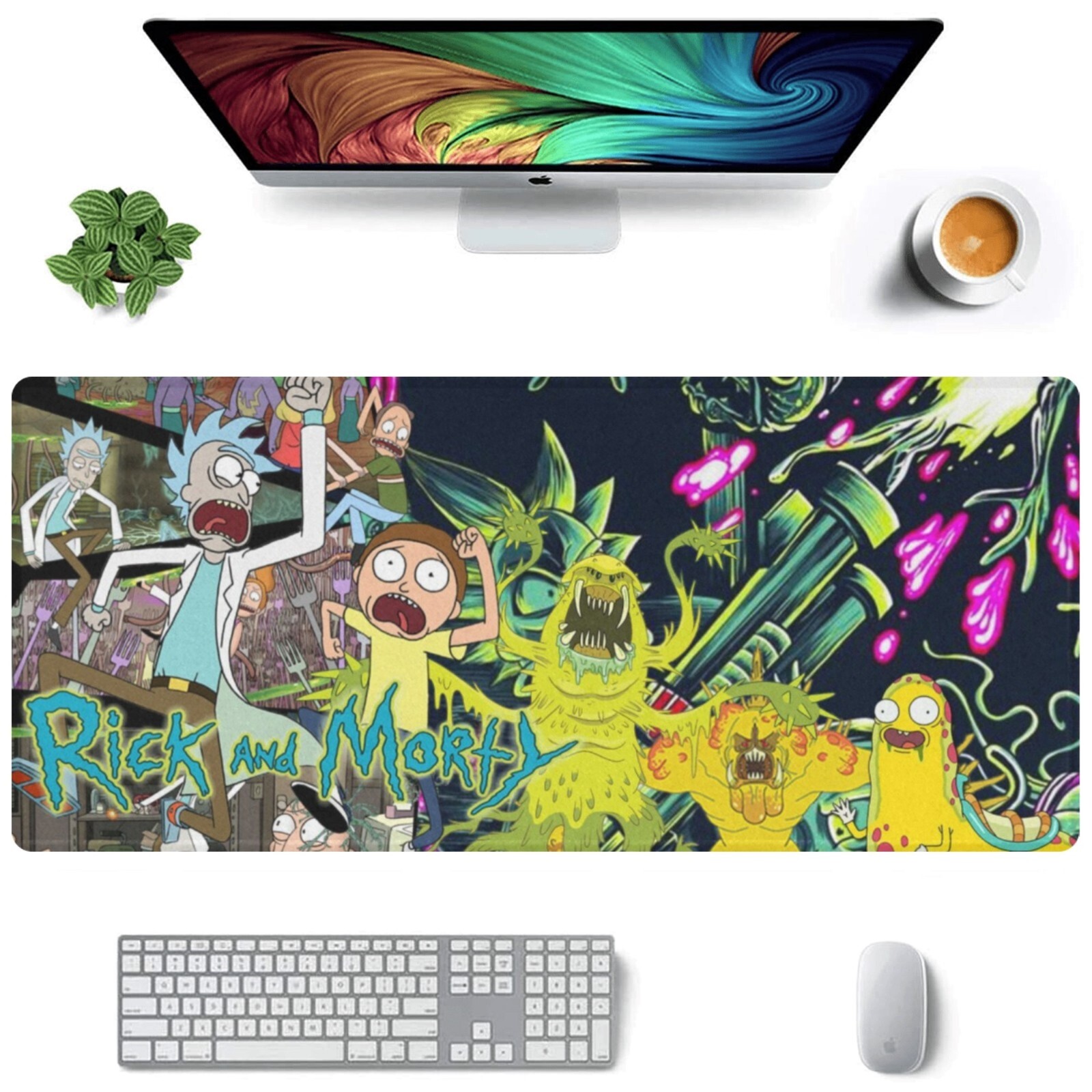 Rick & Morty Custom Rectangle Mousepad, Deskmat For Daily Drive Gaming, or Work