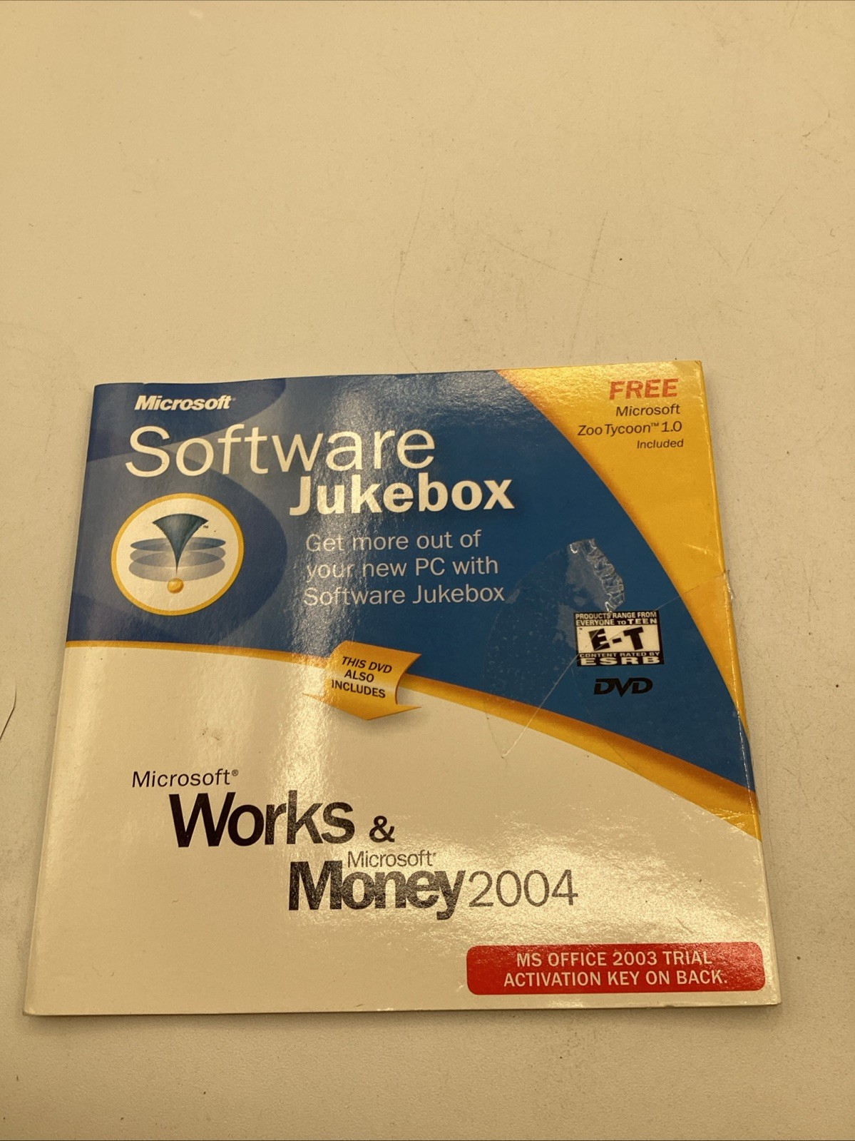 Software Jukebox 2.0 Microsoft Zoo Tycoon 1.0 Works 8 & Money Standard (2004 PC)