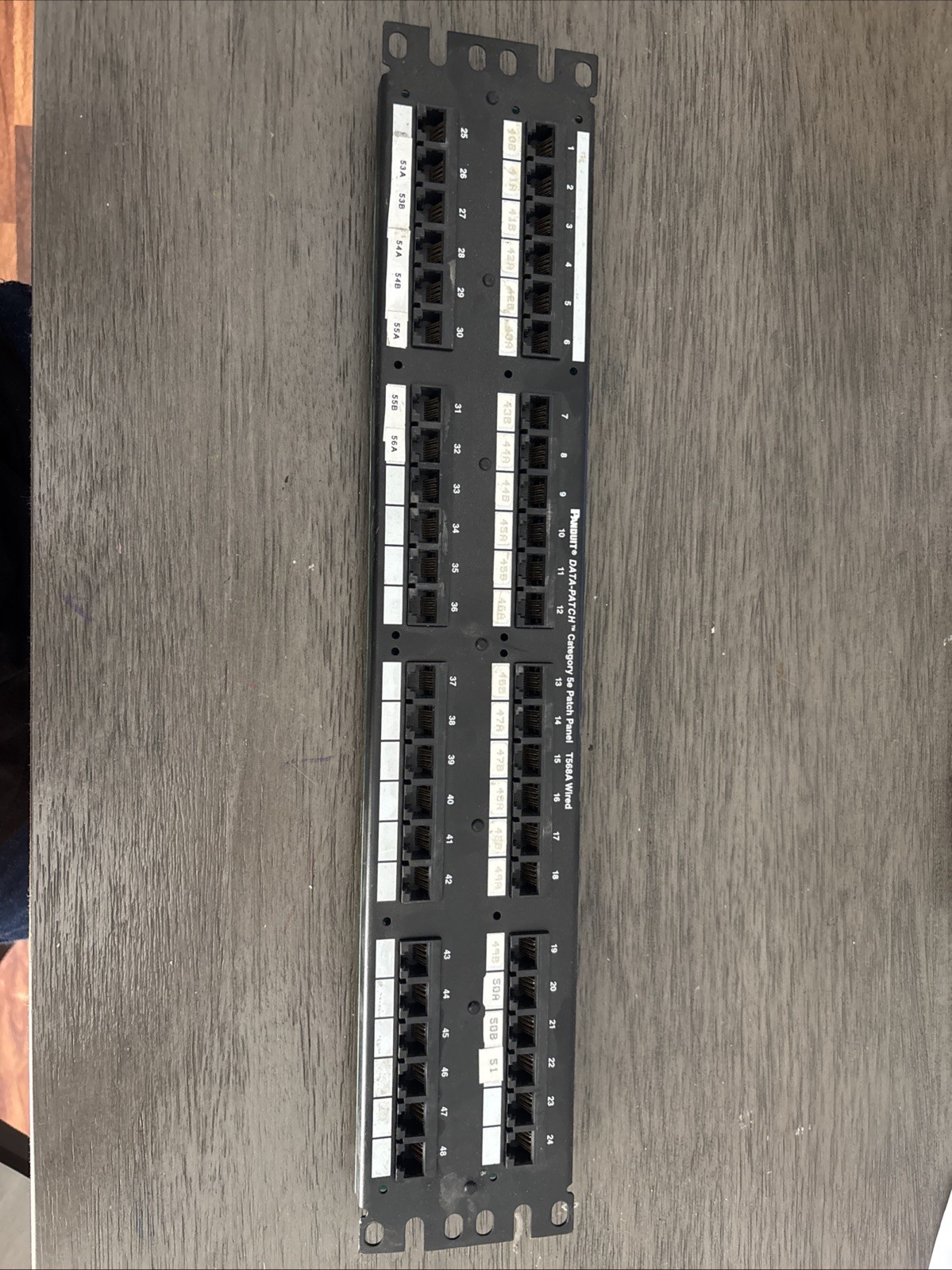 Panduit Data patch 5e patch panel T568A wired 48 PORT