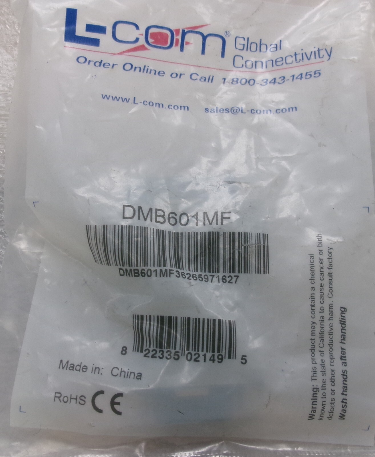 L-Com DMB601MF - Male DVI-A Plug to Female D Sub High Density Receptacle #771L
