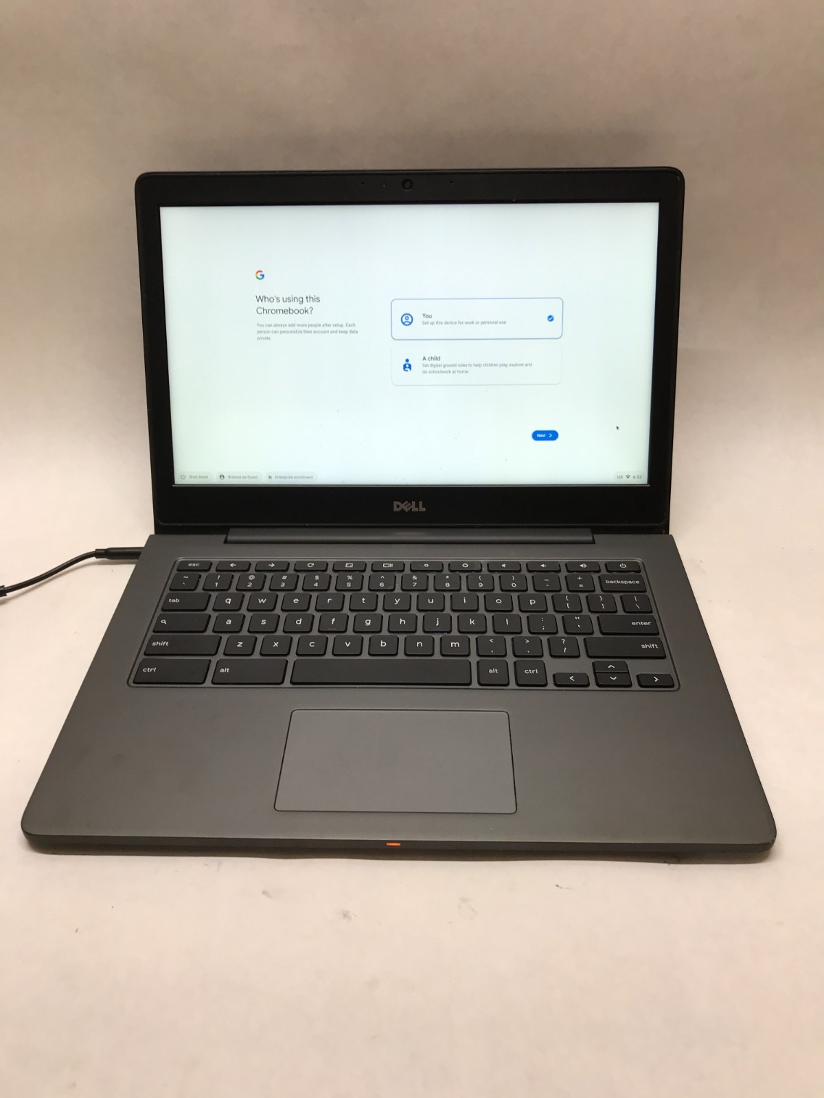 Dell Chromebook 13 7310 13" Intel Celeron 4GB RAM 16GB eMMC ChromeOS READ - DW