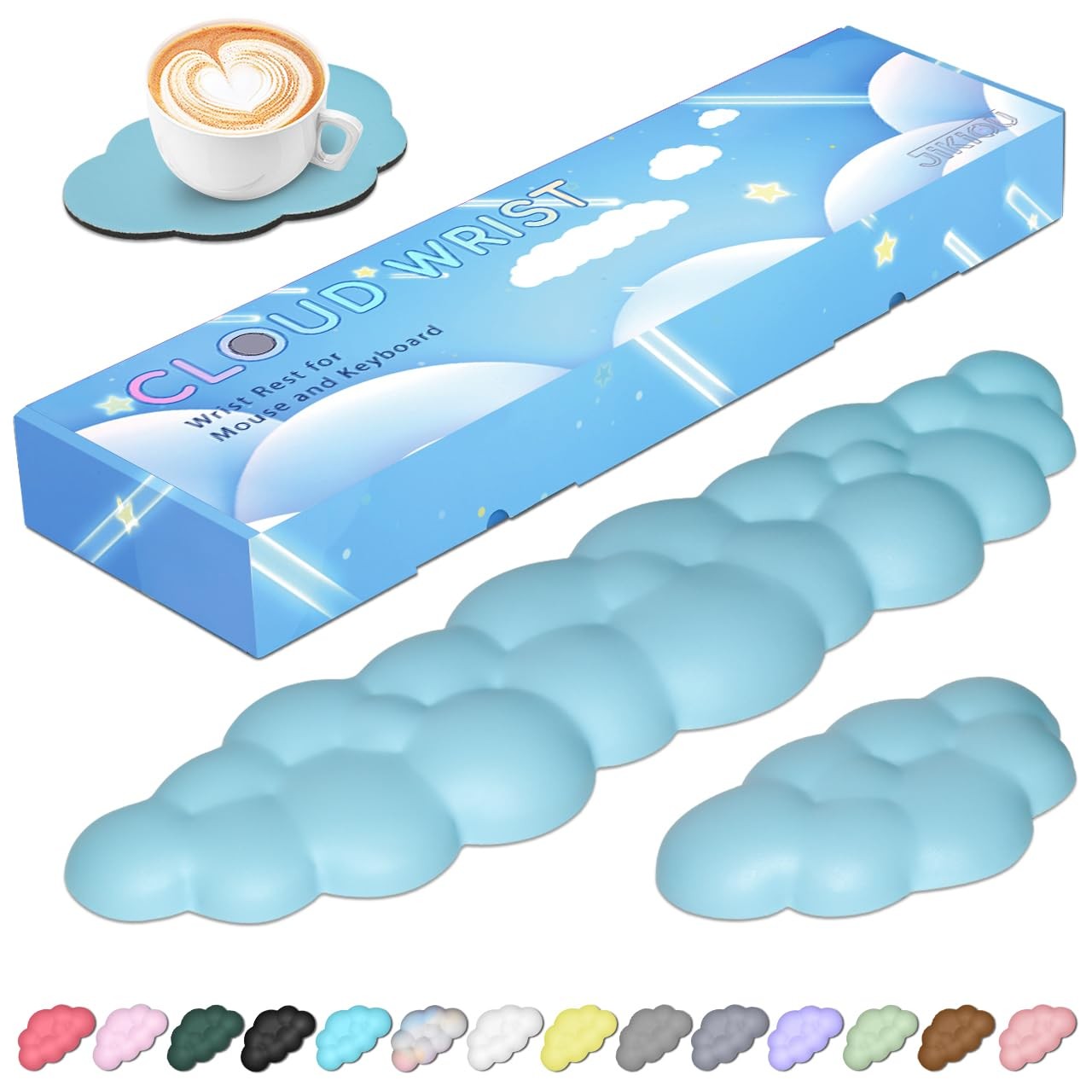 Upgrade Leather Cloud Keyboard Wrist Rest, Cloud Wrist Rest with Non-Slip PU ...