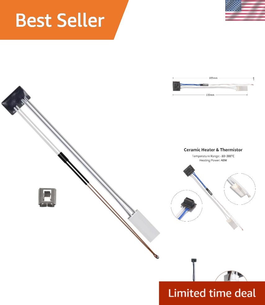 Durable Ceramic Heater & Thermistor Kit for Bambu Lab P1-RM - Easy Installation