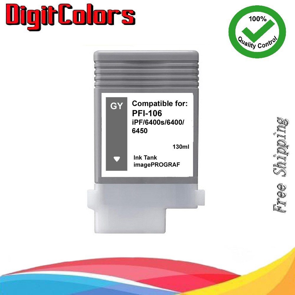 PFI-106 Gray Ink Cartridge for Canon IPF 6400s 6400 6450 PFI106GY