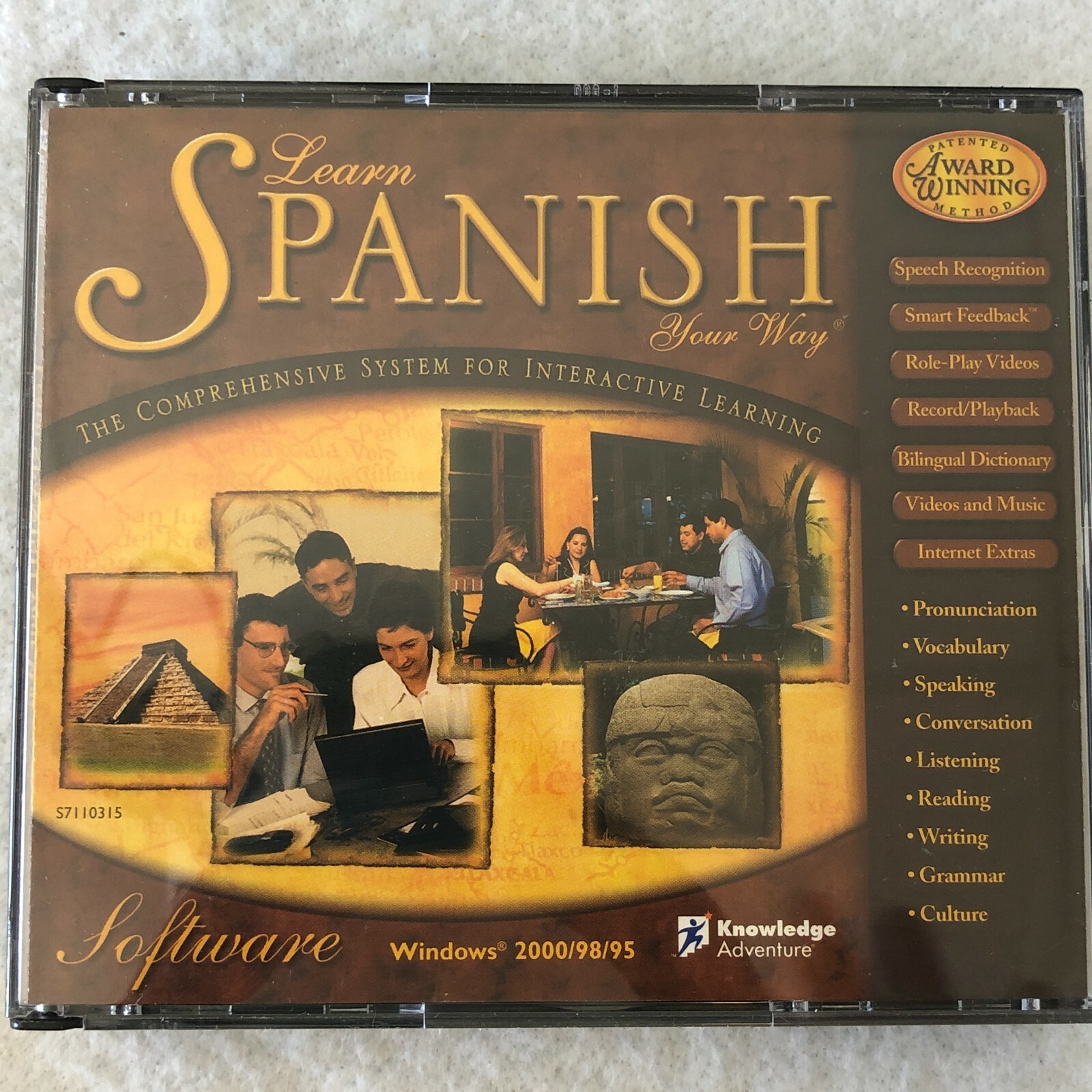 Learn Spanish Your Way Audio 3 CD Set Windows 2000/98/95 Speaking Vocabulary 