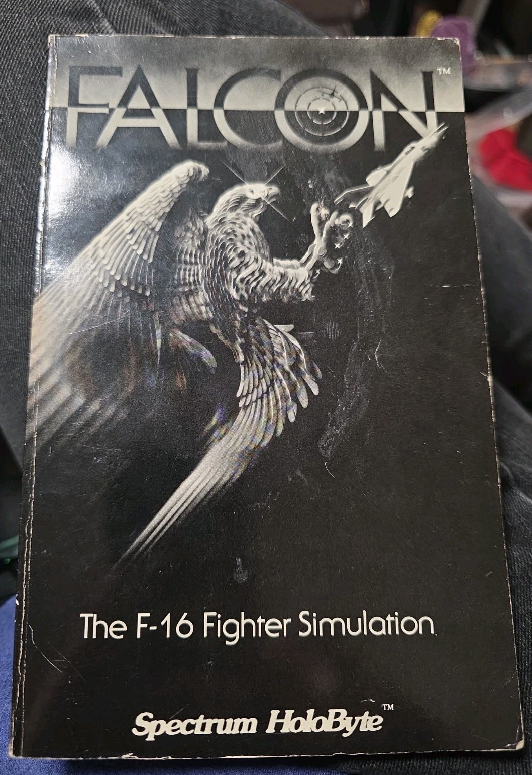FALCON F-16 FIGHTER SIMULATION Flight Manual IBM Version Book & 1 Disk