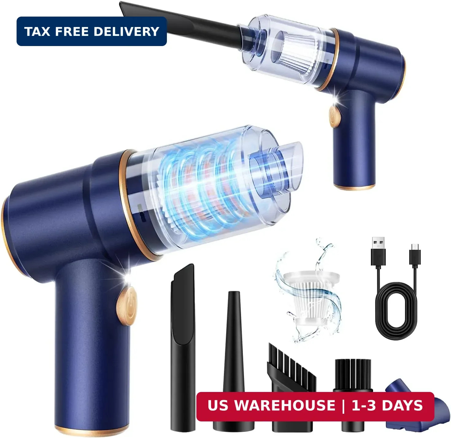 KMM Handheld Car Vacuum Cleaner, Hand Held Vacuum Cleaner and Air Duster