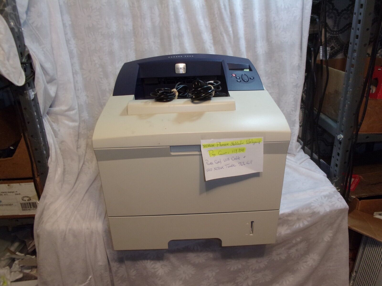 Xerox Phaser 3600DN workgroup Printer Pg Count  113,898  Freight PAID