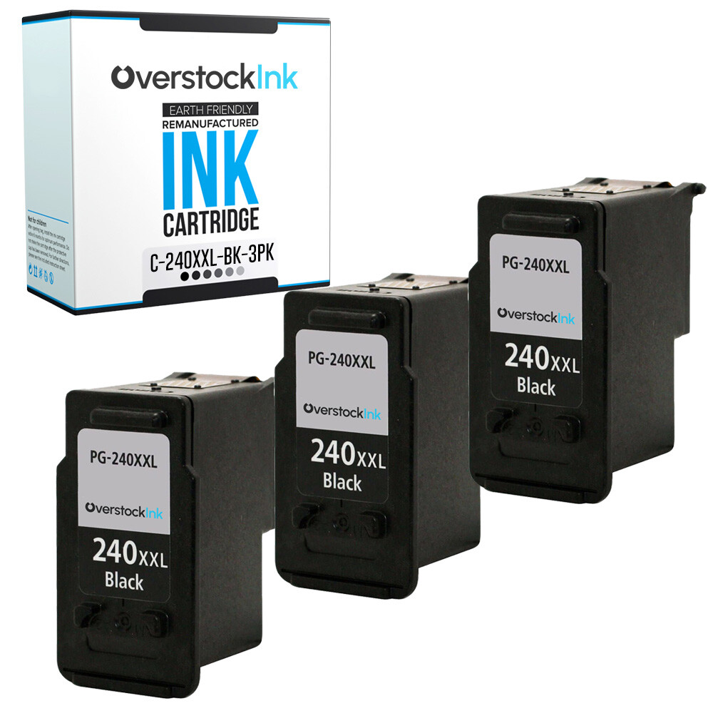 3-PK Compatible OSI PG 240XXL Ink Cartridge for Canon PIXMA MG3520 MG3522 MG3620