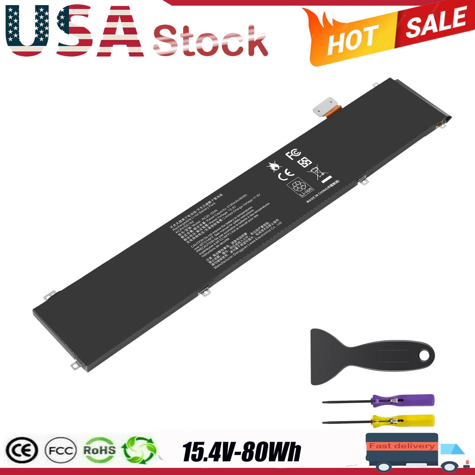RC30-0248 NEW Battery For Razer Blade Advanced15 2018-2021 RZ09-02385 RZ09-02386