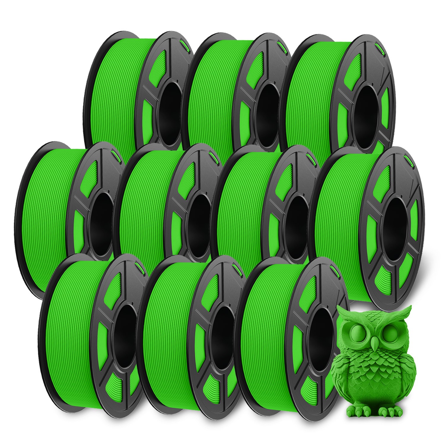JAYO 10*1.1KG Matte PETG Green High Speed 1.75mm 3D Filament High Flow Speedy