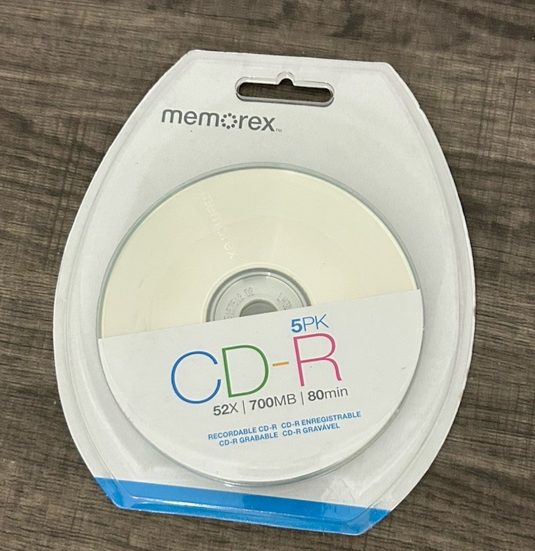 Memorex Cool Colors CD-R 52X 700MB 80 min 5 Pack Blank Media New Sealed