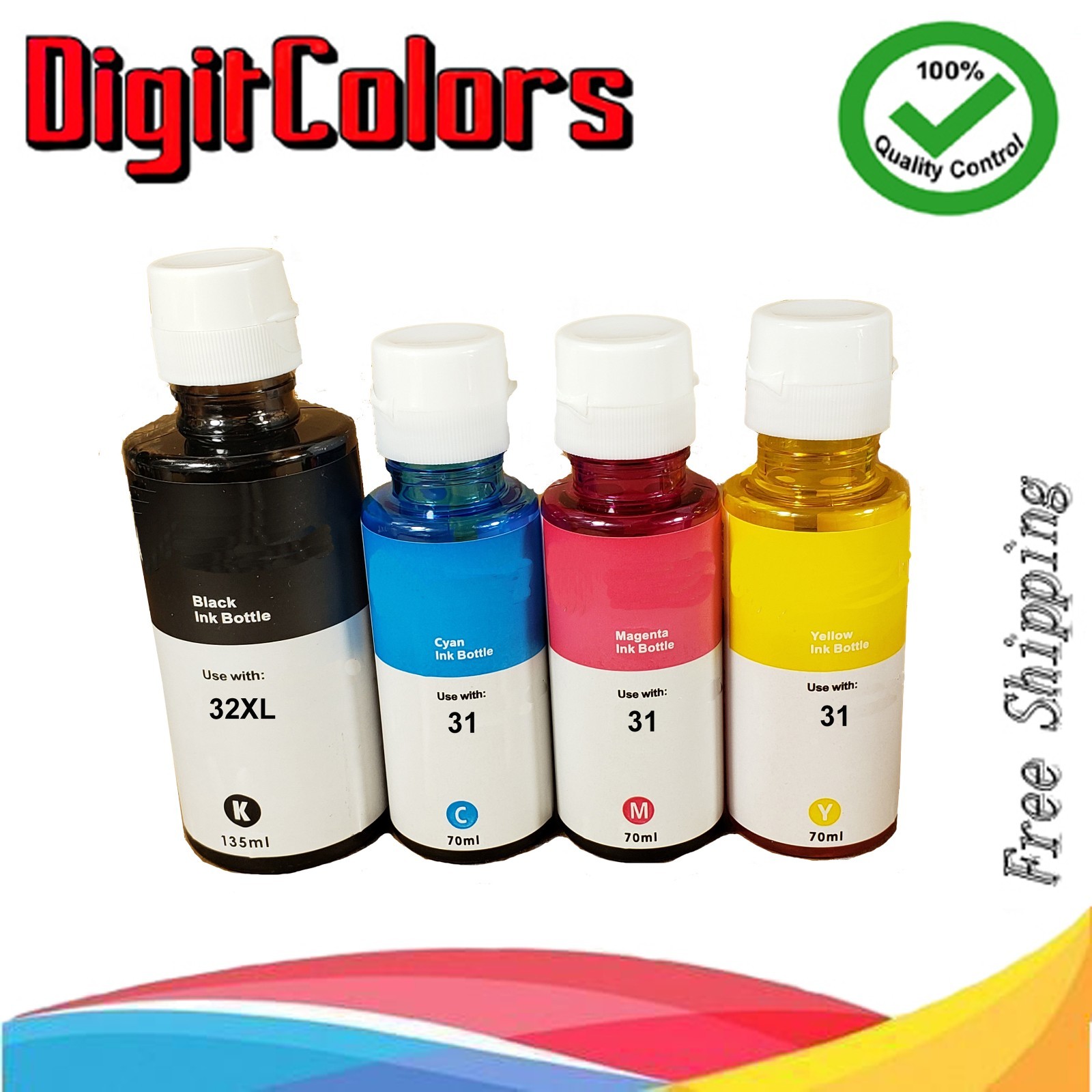 DC 32xl 31 Refill ink Bottle for Smart Tank Printer 551 651 5000 6001 4PK