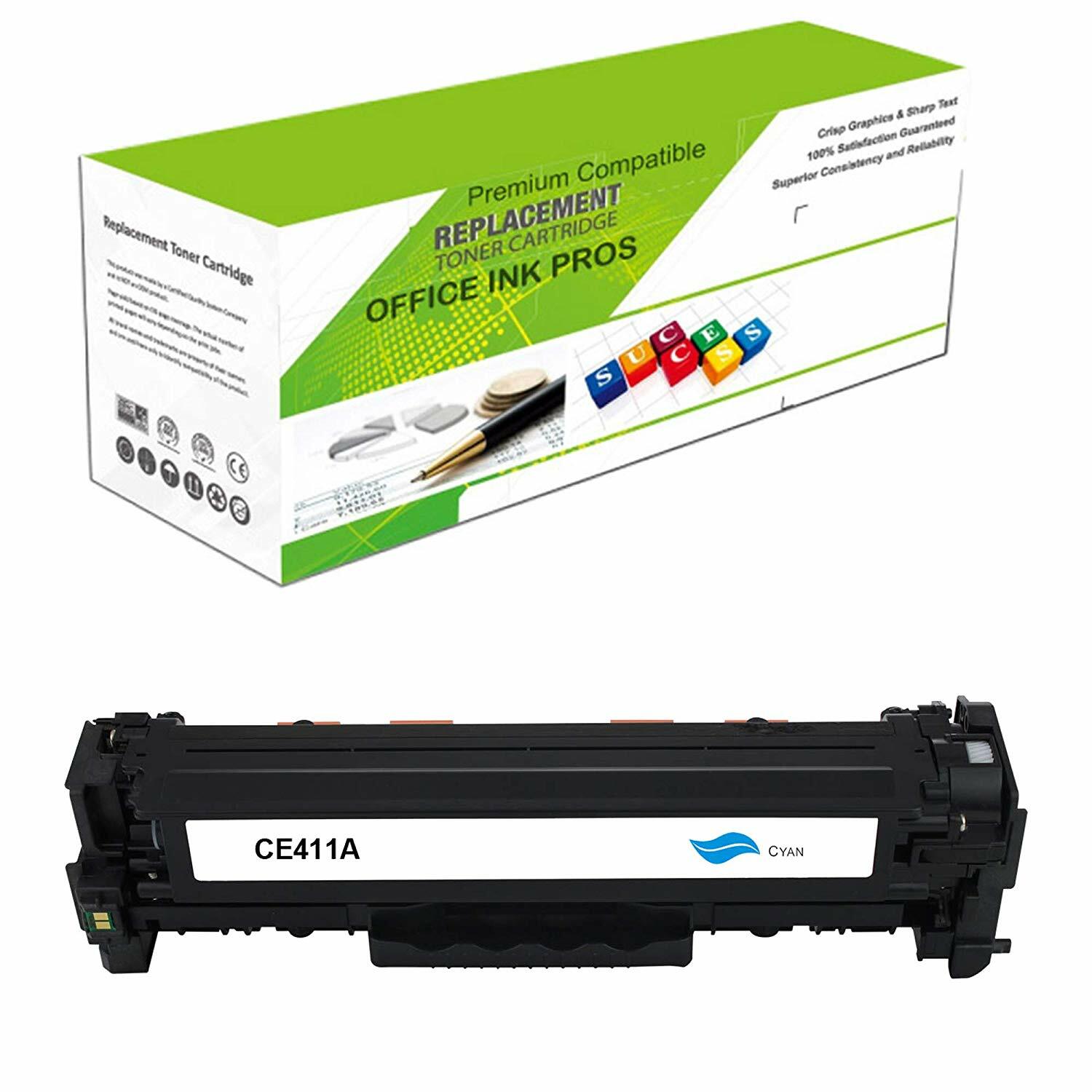 Premium Ink&Toner | Re-Manufactured Toner Cartridge Replacement for CE411A Cyan