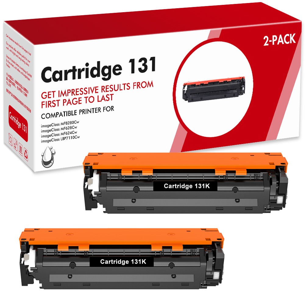 2PK CRG131 Toner Black for Canon 131 imageCLASS LBP7110Cw MF624Cw MF628Cw MF82