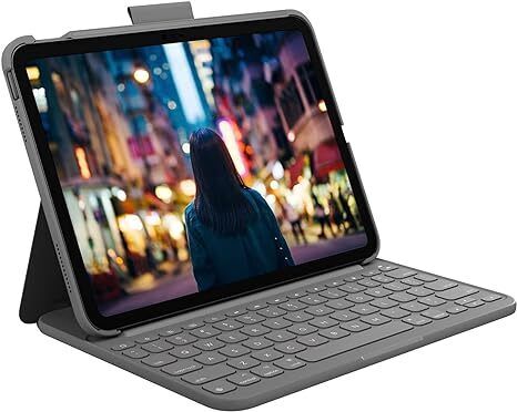 Logitech Slim Folio Bluetooth Keyboard Case for iPad (10th Generation) - Oxford