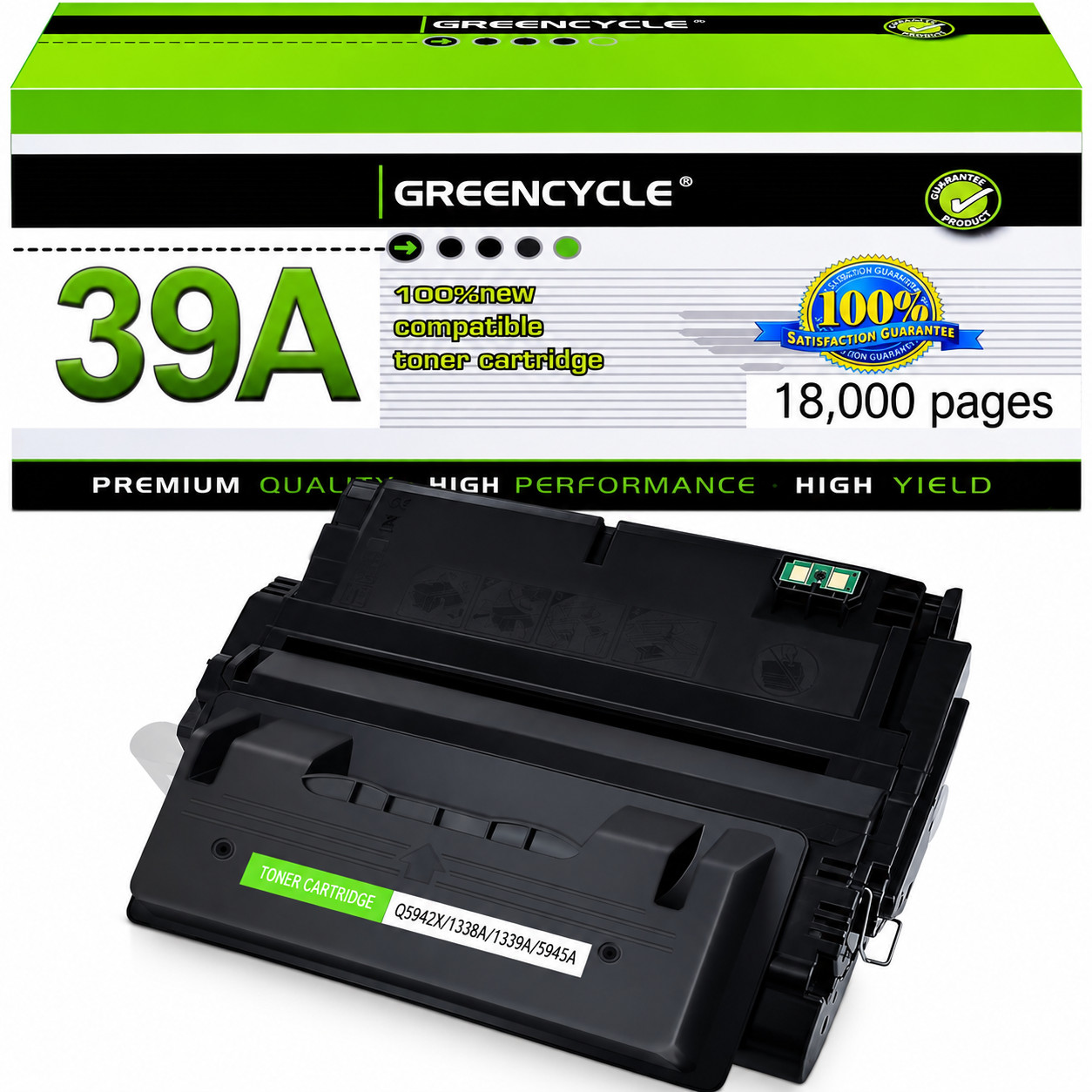 Compatible HP 39A Black Toner Cartridge Q1339A for LaserJet 4300 (( NEW ))