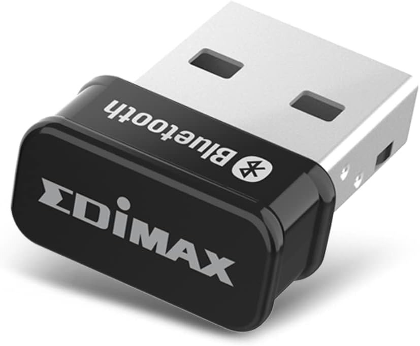Edimax Bluetooth Adapter for PC, BT 5.0 EDR Nano USB Dongle, Fast Transfer, Win