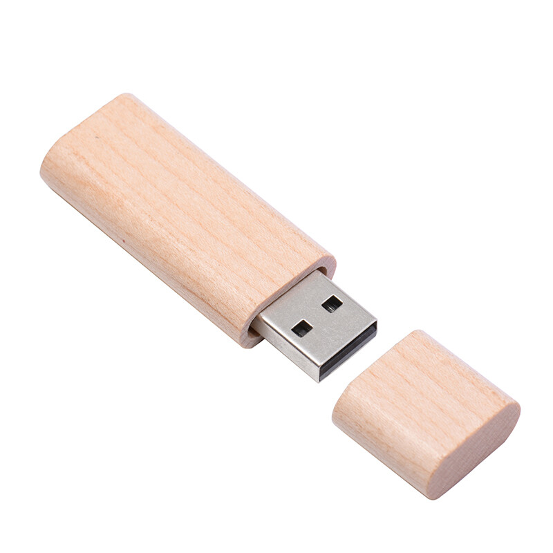 Wooden Gift USB 2.0 Flash Drive Free Logo Pen Drive Real Capacity 64GB Gift Box