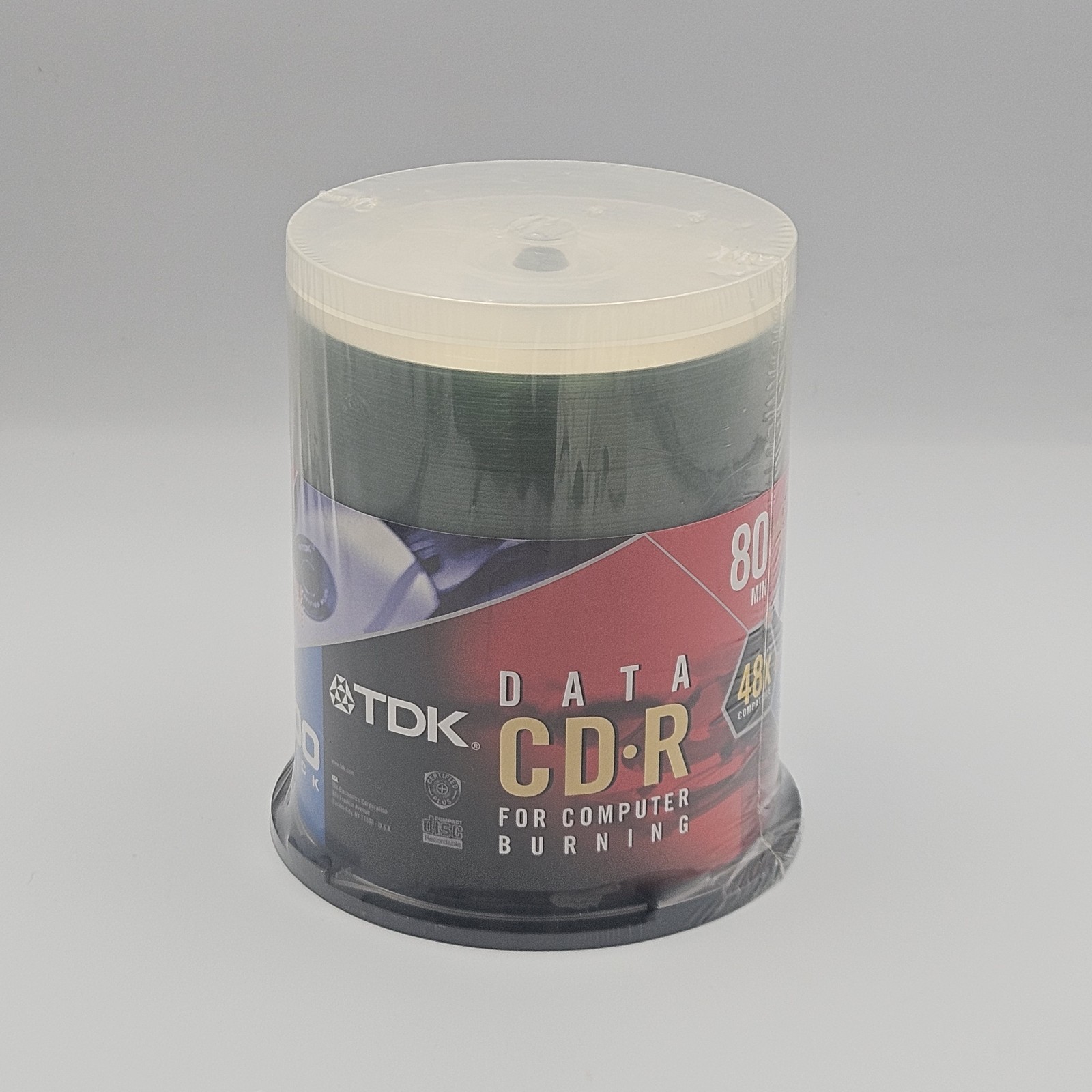 TDK CD-R 700MB 80 minute 100-Pack Writable Surface BRAND NEW FACTORY SEALED