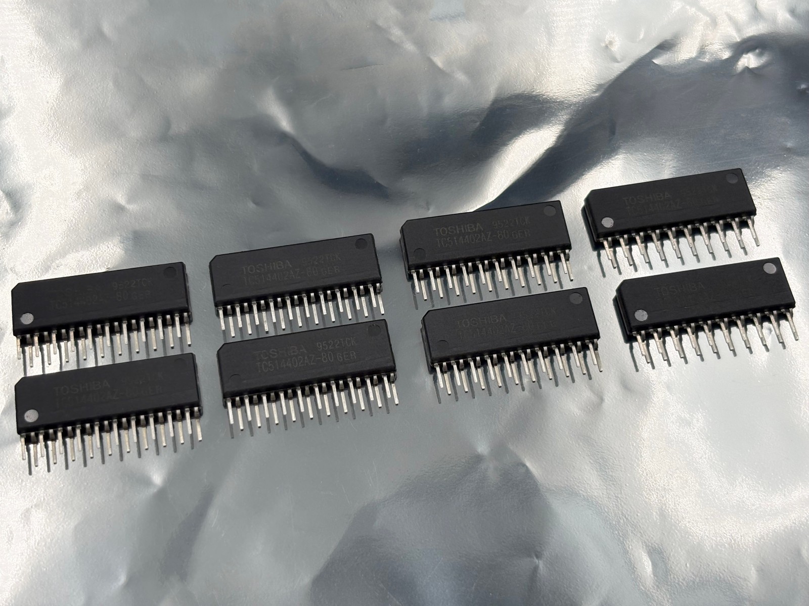 4MB Static Column Zip RAM for Commodore Amiga 3000: TC514402AZ-80 (8 pcs, 1Mx4)