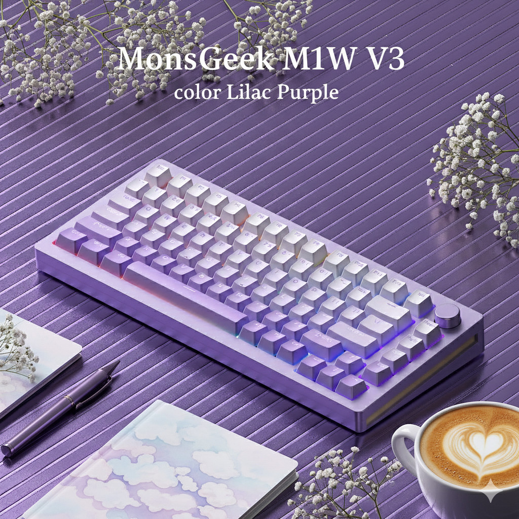 MONSGEEK M1W V3 HE-SP 75% Aluminum Wireless Magnetic Keyboard RGB 6000mAh