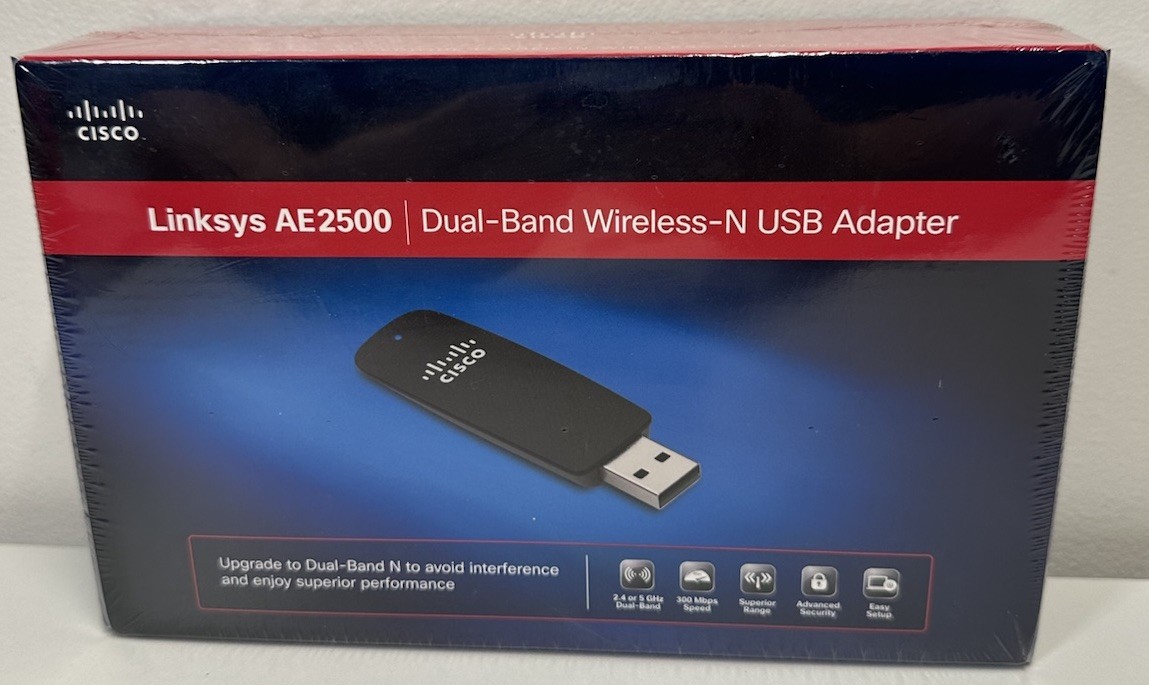 🔥 NEW Cisco Linksys AE2500 Dual-Band Wireless-N USB Wifi Adapter Laptop