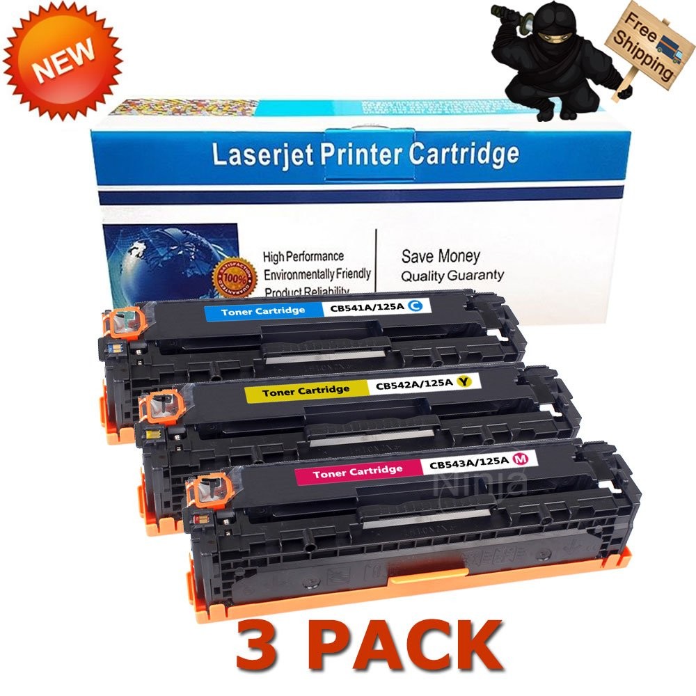 3PK CB540A Color Toner Cartridge For HP 125A LaserJet CM1312 CP1515n CP1518ni