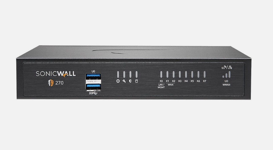 SonicWall TZ270 Network Security/Firewall, 8 Port, 02-SSC-2821 NON TRANSFERABLE