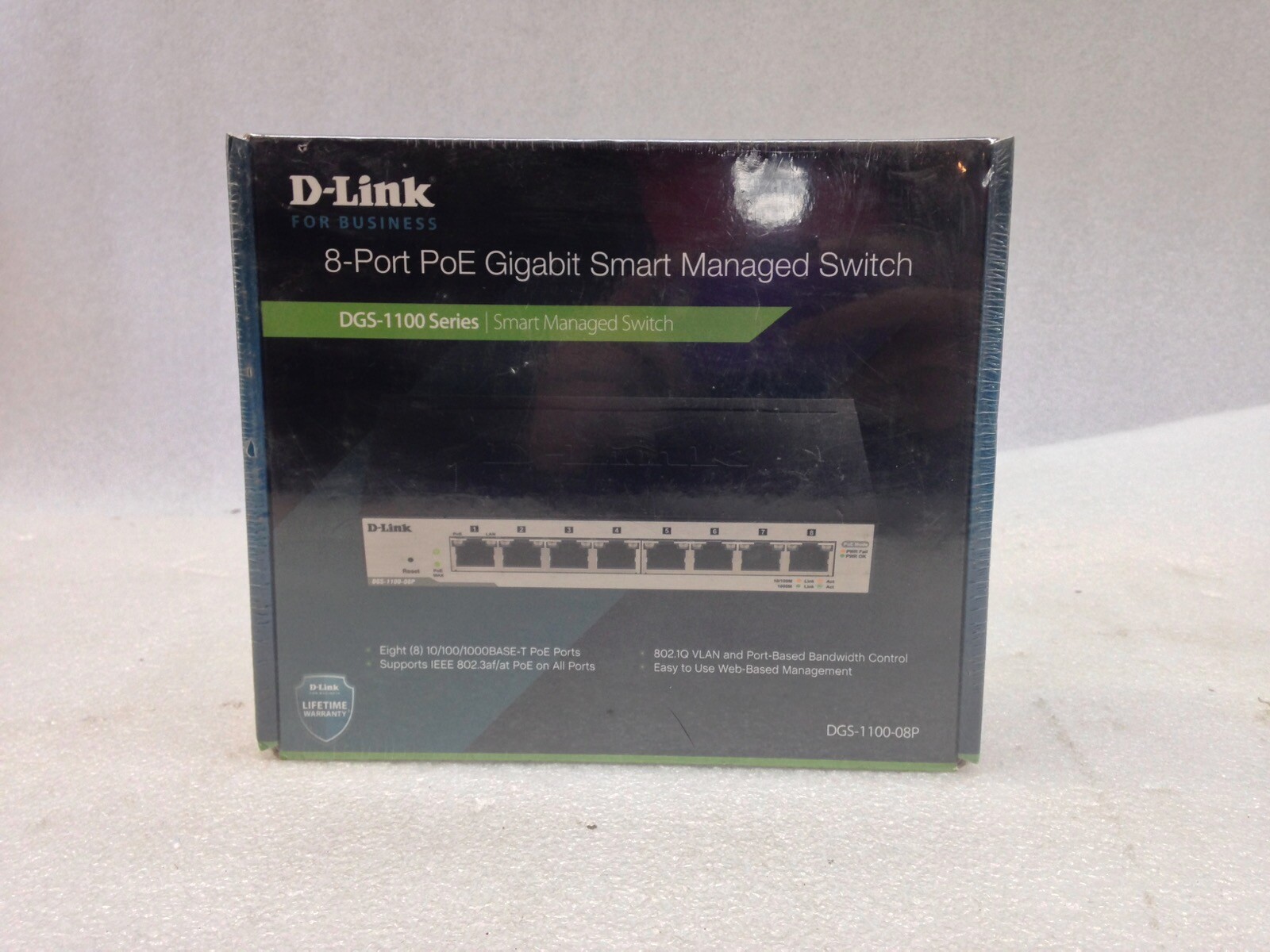 D-Link DGS-1100 8 Port PoE Gigabit Smart Managed Switch - DGS-1100-08P