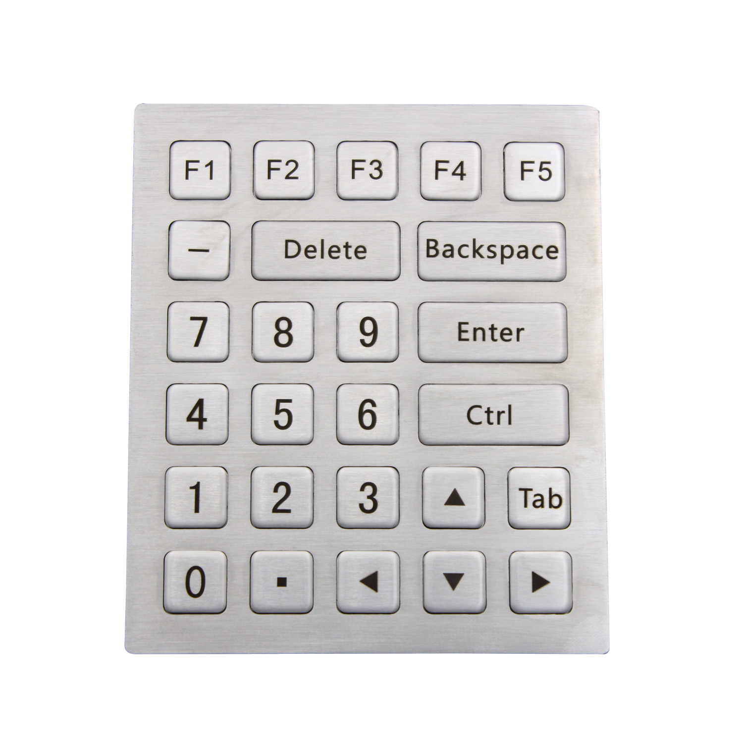 Stainless Steel Industrial Keyboard IP65 Kiosk Metal Numeric Keypad With 26 Keys