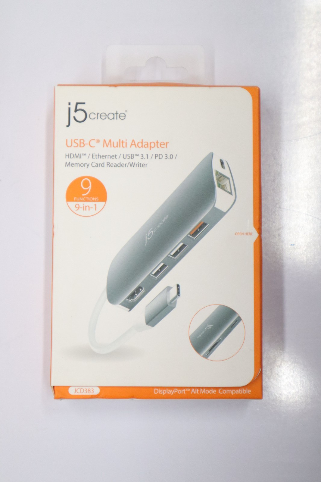 New J5Create USB-C 9-in-1 Multiport Adapter JCD383