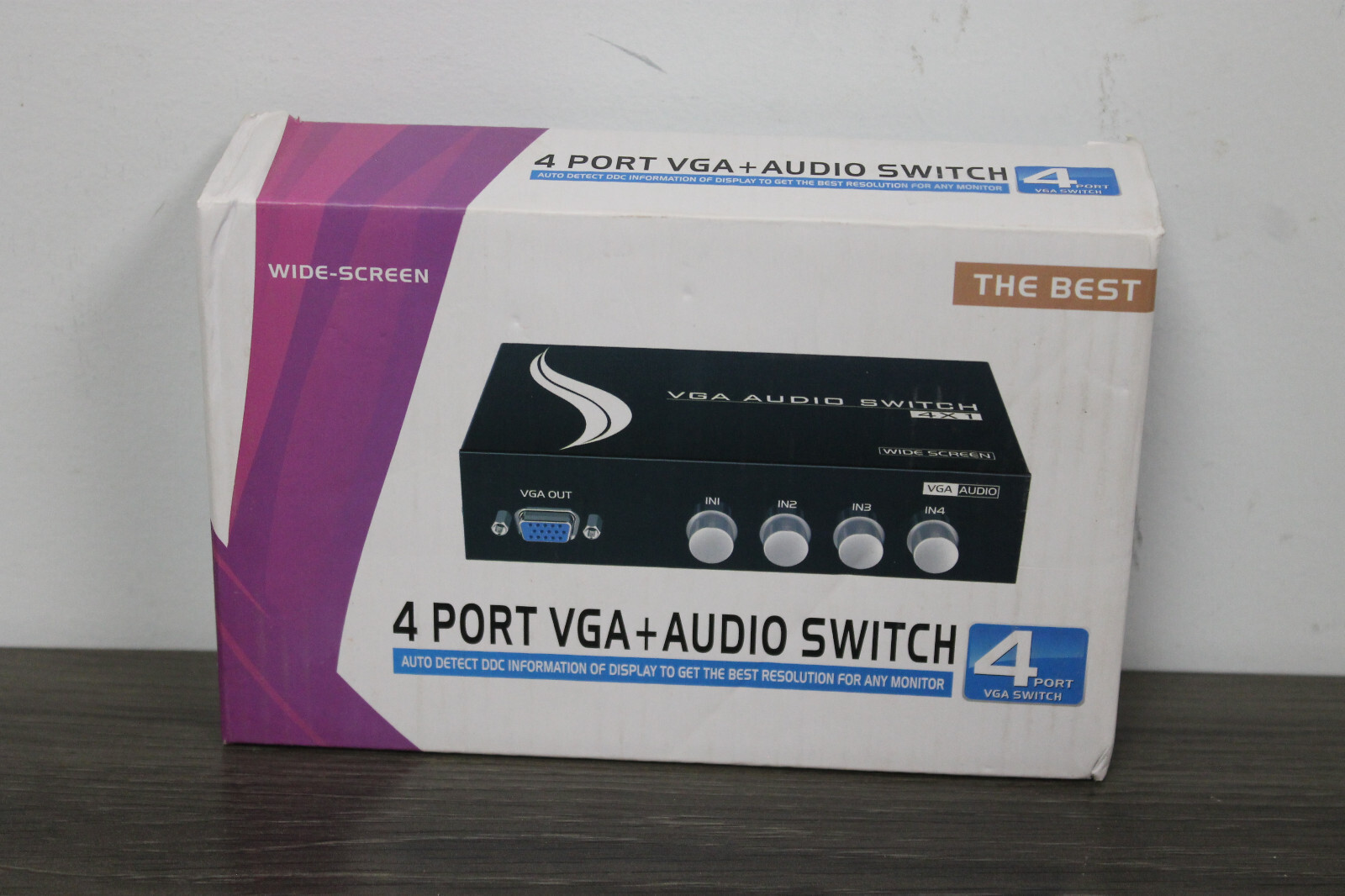 4x1 or 1x4 Bi-Directional 4 Port VGA SVGA HD15 Video Switch Switcher Selector