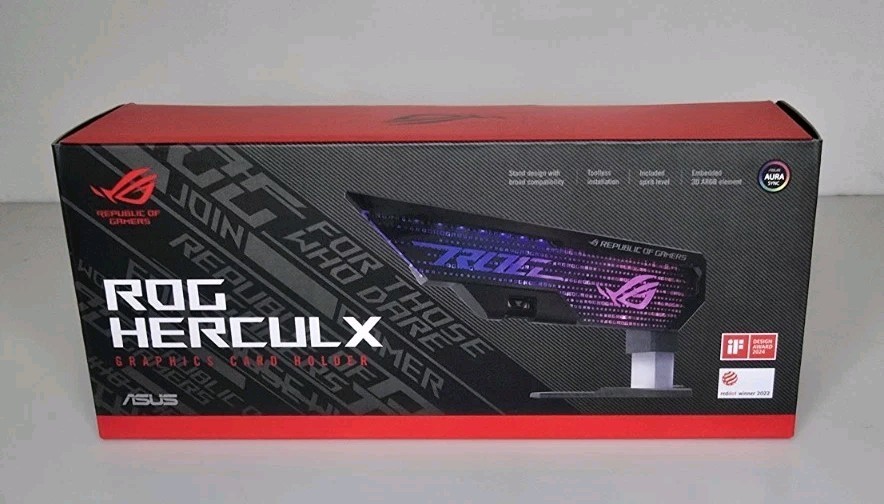 ASUS ROG Herculx Graphics Card Holder XH01 - ARGB GPU Support - Spirit Level