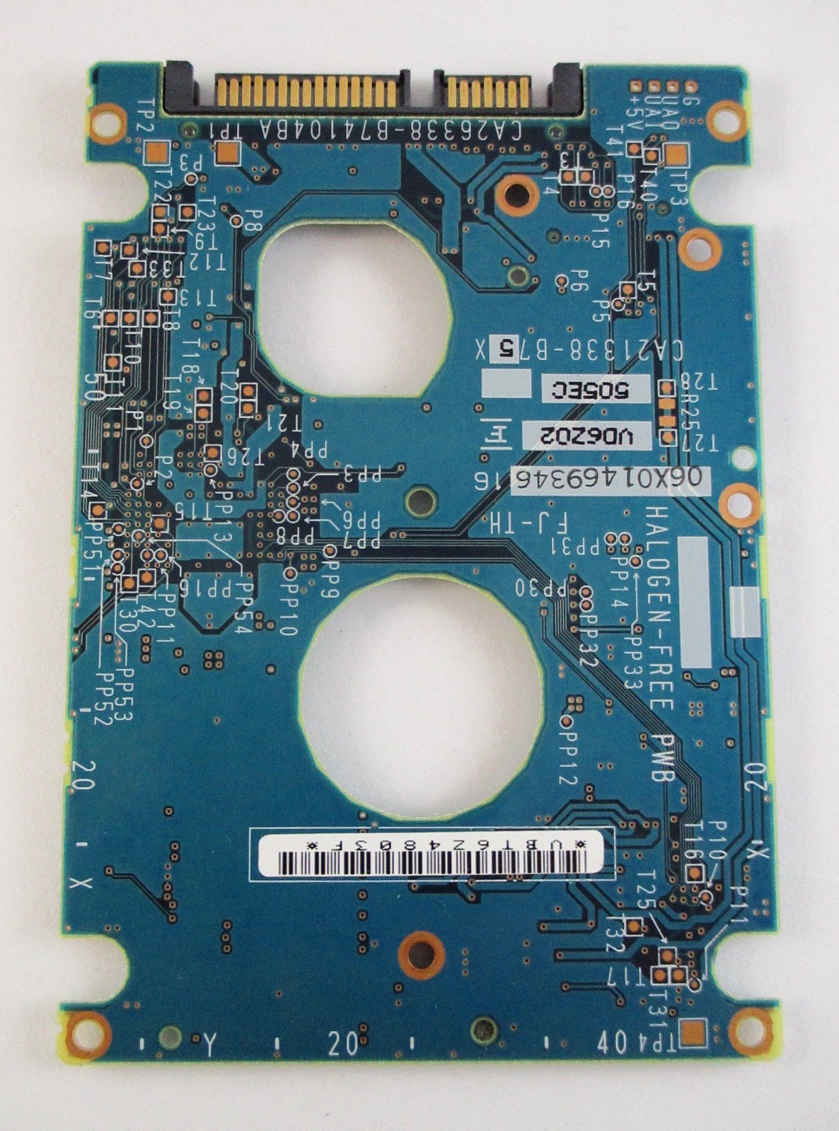 Two PCB for Fujitsu 80GB  Int. 2.5” Hard Drive MHV2080BH, MHY2080BH (For Parts)