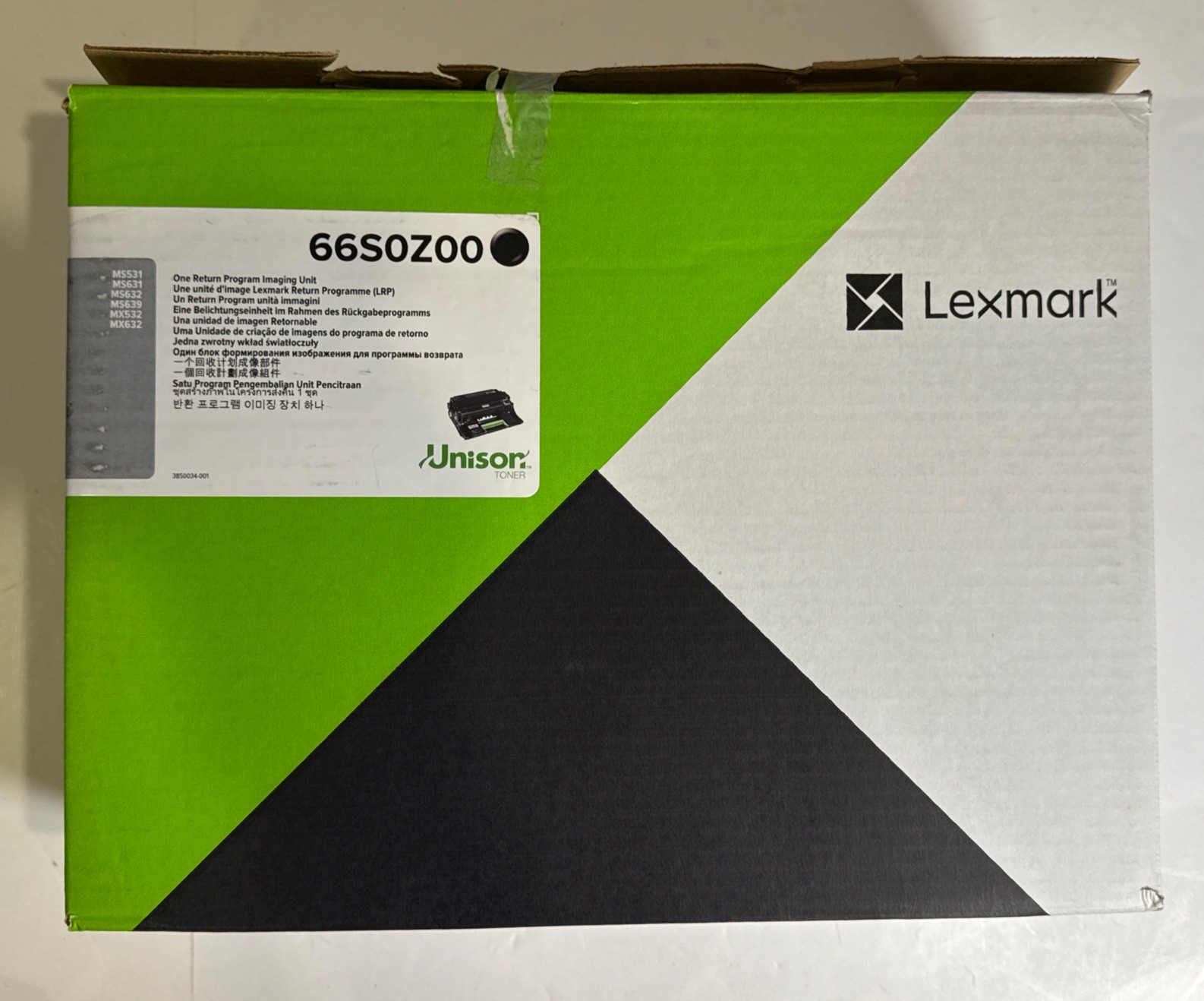 Lexmark 66S0Z00 Return Program Imaging Unit Black Toner Open Box