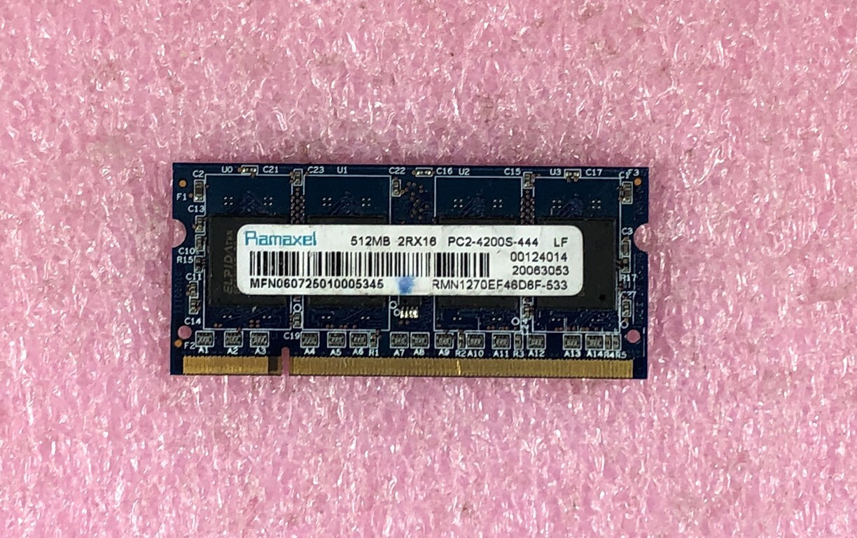 512MB RAMAXEL DDR2-533 PC2-4200S  NON-ECC SODIMM MEMORY RAM - RMN1270EF46D6F-533