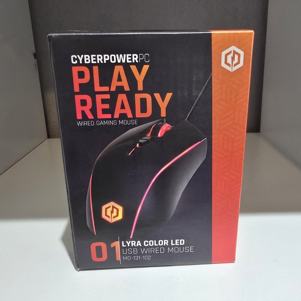 CYBERPOWER PC PLAY READY WIRED MOUSE Lyra ColorLED Black/Red 4200 DPI NEW SEALED