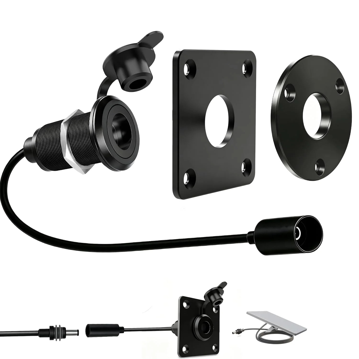 Starlink Mini Waterproof Wall Pass Through Kit, 5.5×2.1mm Adapter Included, Cabl