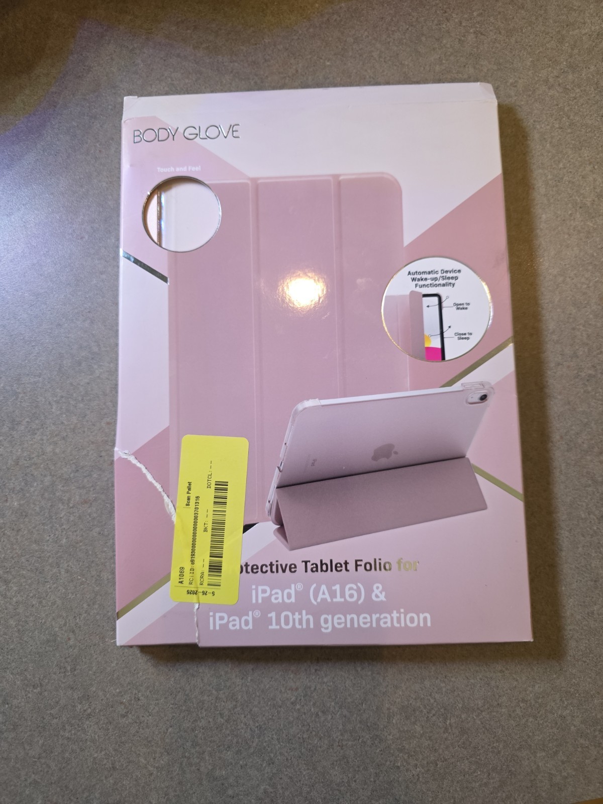 Body Glove Protective Tablet Folio for iPad (A16) & 10th Gen, Pink, Hard Shell
