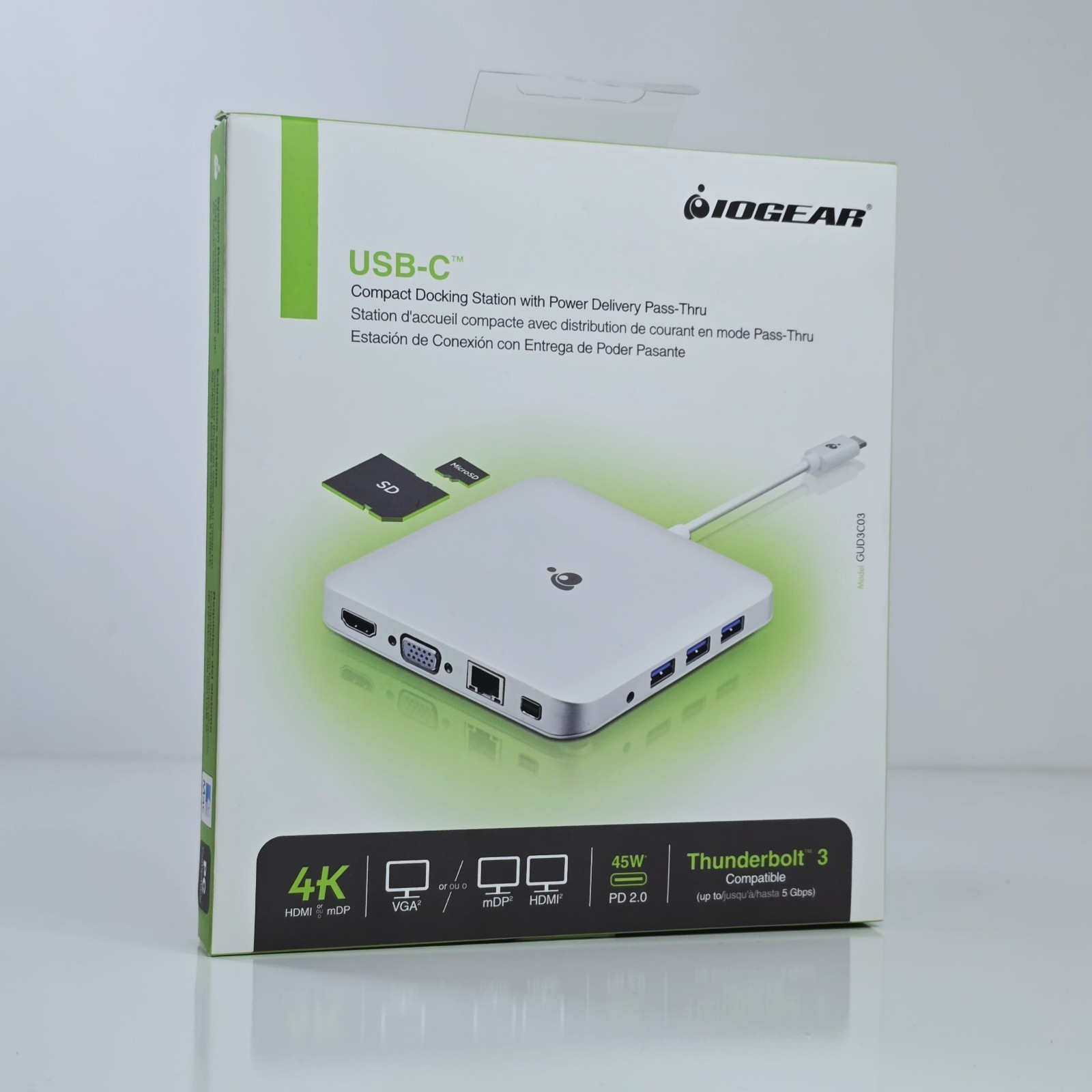 IOGEAR COMPACT USB-C/HDMI/ MINI DP/ Docking Station W/ Power Delivery NEW SEALED