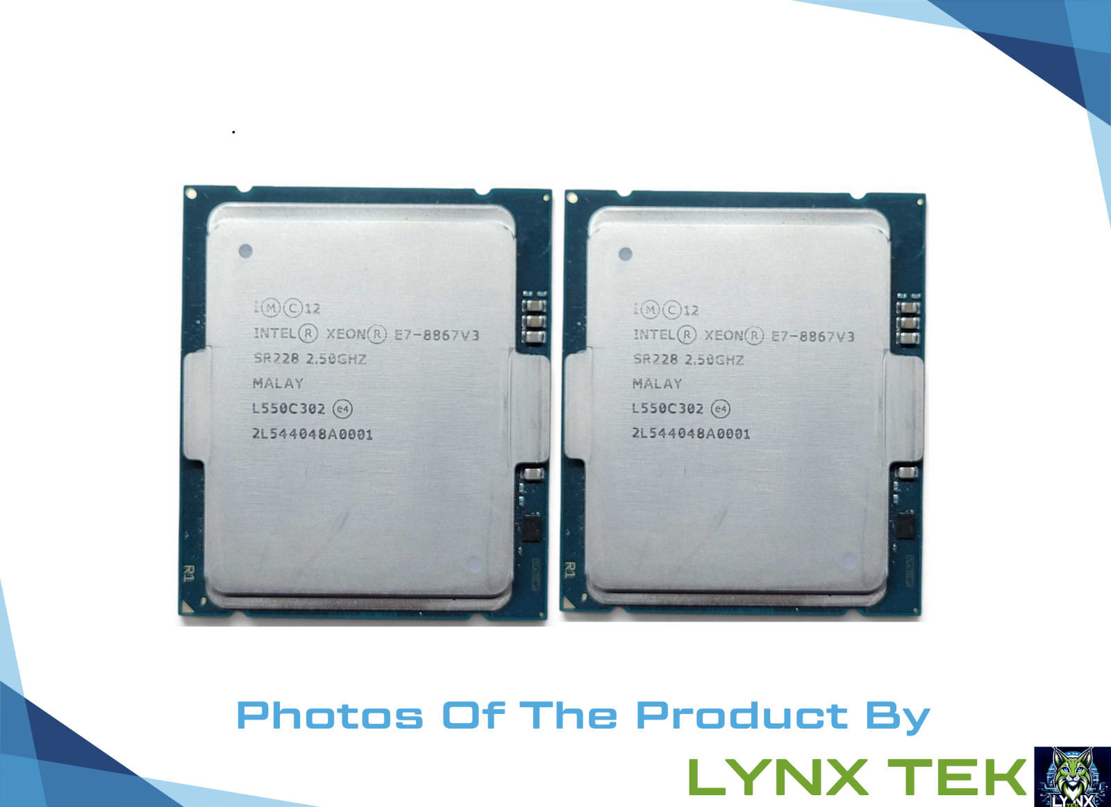 Matched Pair Intel Xeon E7-8867v3 2.5GHz 16 Core 45MB L550C302 Server Processor