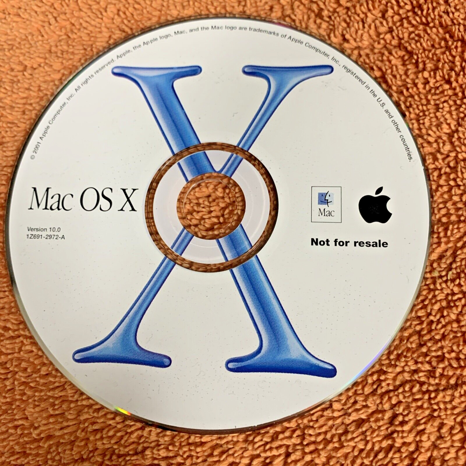 Vintage Software on CD for Macintosh OS X 10.0; dated 2001