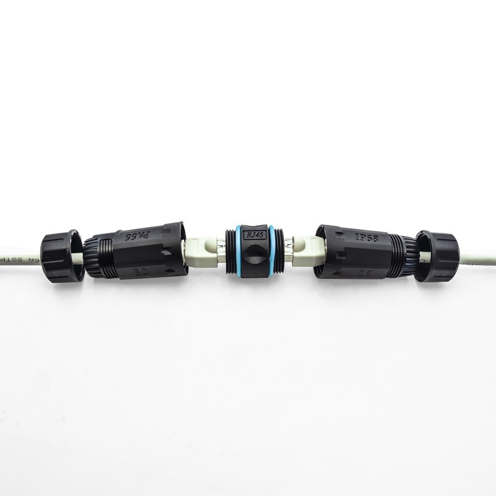 CAT6 CAT5e Inline Shielded Female RJ45 Outdoor Waterproof Ethernet Cable Coupler