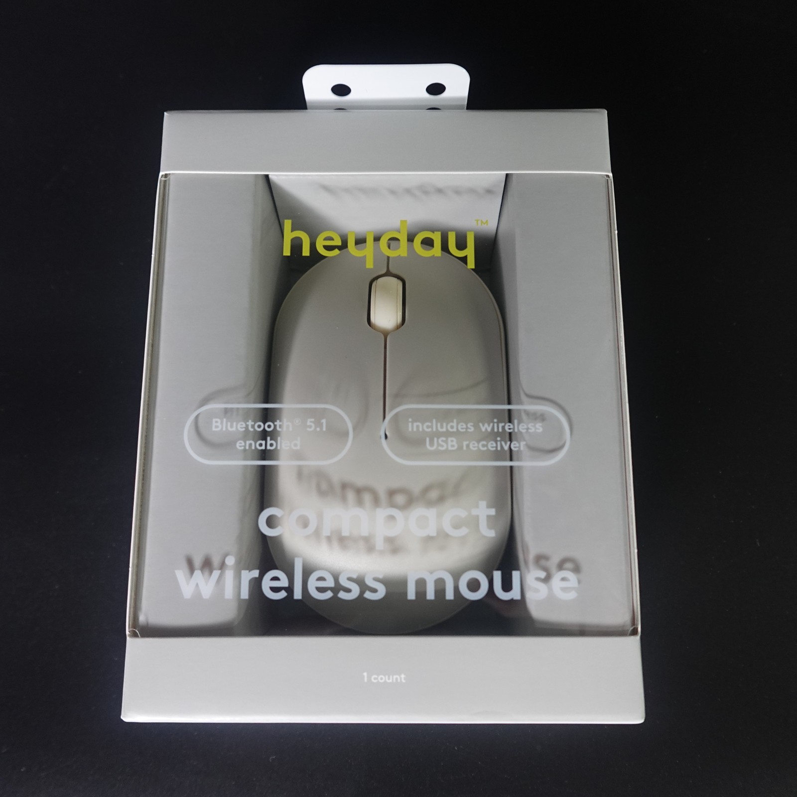 Heyday Wireless Mouse Gray Bluetooth 5.1 and USB Receiver NEW SEALED