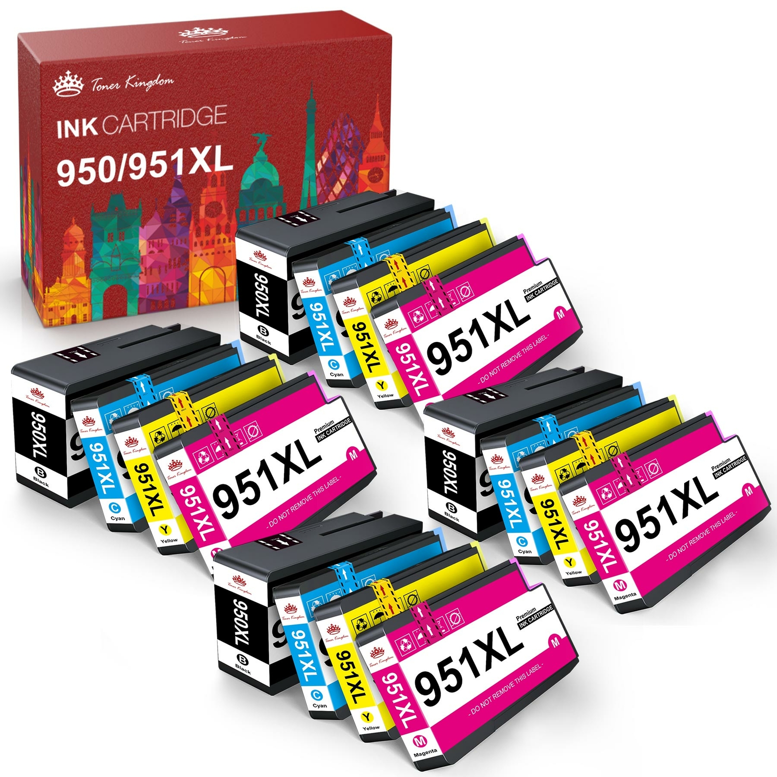 16PK 950XL 951XL Ink Cartridge For HP OfficeJet 8100 8600 8610 8615 8620 8660