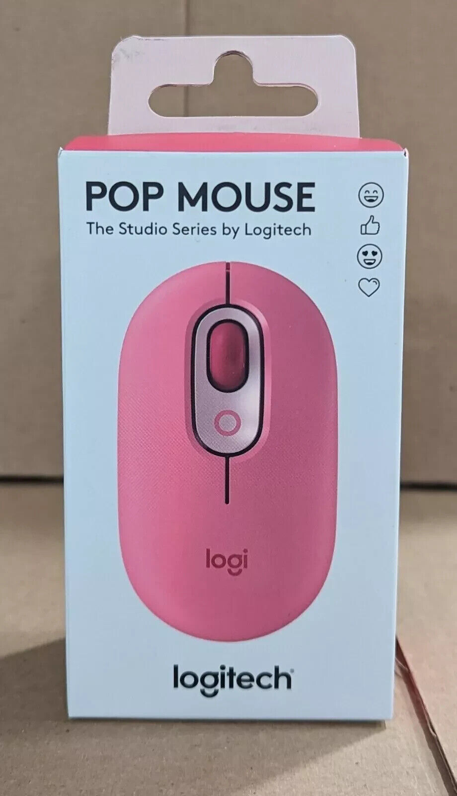 NEW Logitech Wireless POP Mouse w/ Emoji Button - Color: Heartbreaker Rose Pink