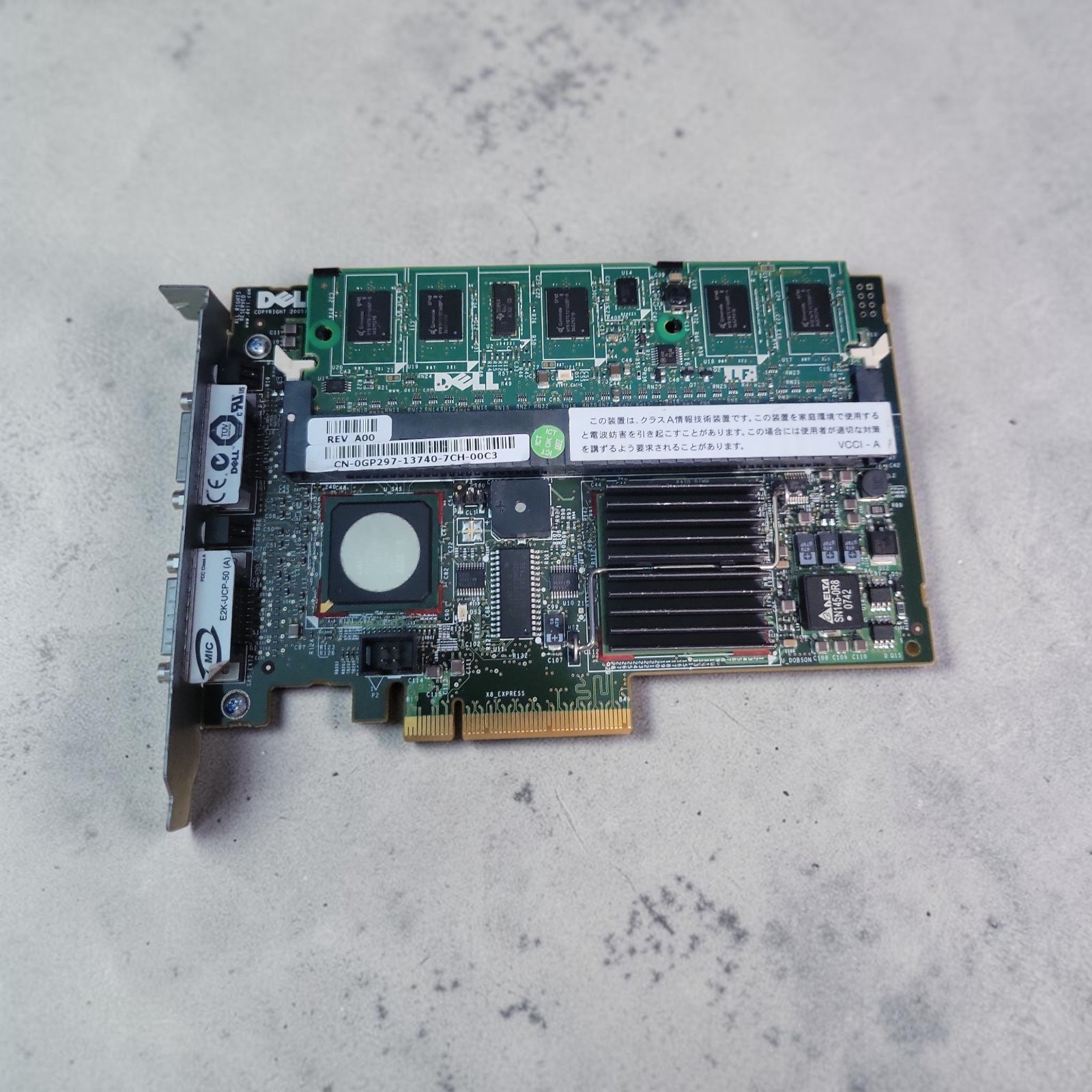 Dell Perc 5/E CG-0GP297-13740-7CH 256MB SAS PCIe x8 +BBU