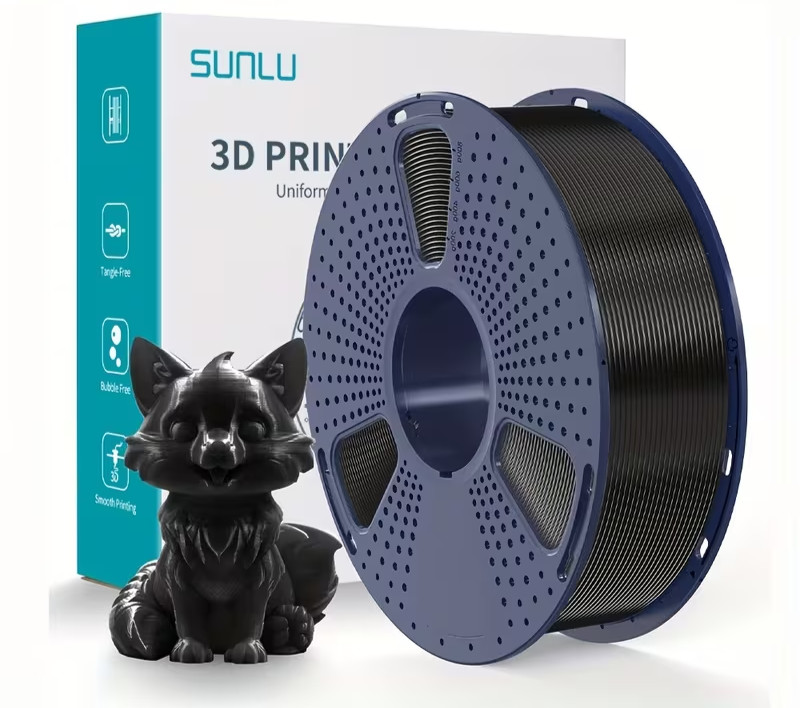 SUNLU PETG 3D Printer Filament 1.75mm PETG 1KG/ROLL +/-0.02mm BLACK