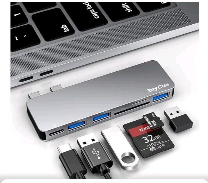 RayCue USB C Adapter for MacBook Pro/MacBook Air M1 M2 M3 2022 2021 13 #4602